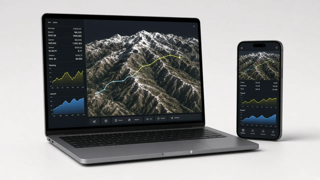 Mobile app showing flight analysis on the go