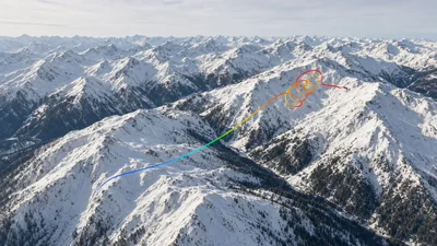 Flight path with gradient colorization