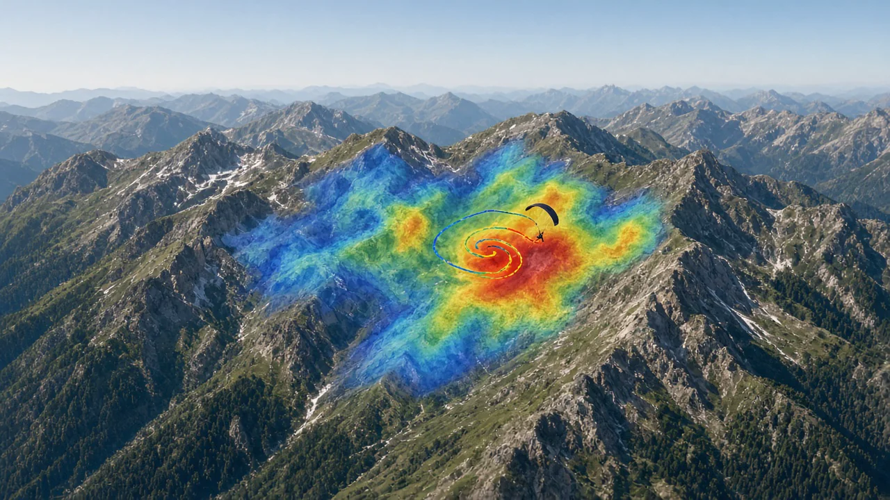 Thermal overlay from KK7 rendered on the map