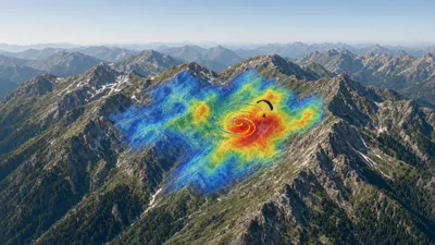 Thermal overlay from KK7 rendered on the map